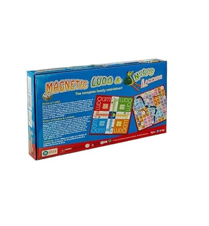Magnetic Ludo and Snakes & Ladders Board Game Set, 2-in-1 Family Entertainment Pack