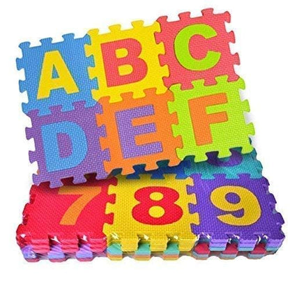 ABCD 123 Alphabet Kids Eva Foam Puzzle 36 Pcs Play Mats Mat Toys Games 3+ Age Above Baby Boys & Girls