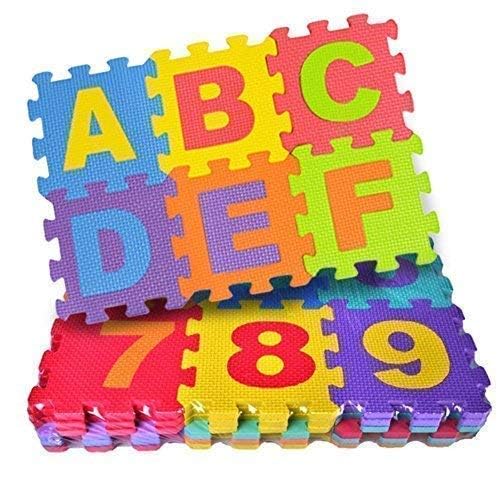 ABCD 123 Alphabet Kids Eva Foam Puzzle 36 Pcs Play Mats Mat Toys Games 3+ Age Above Baby Boys & Girls