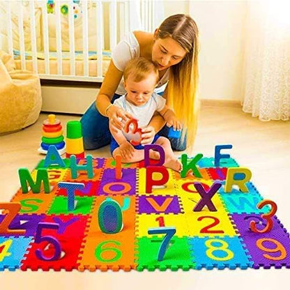 ABCD 123 Alphabet Kids Eva Foam Puzzle 36 Pcs Play Mats Mat Toys Games 3+ Age Above Baby Boys & Girls