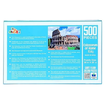 Rome Colosseum Jigsaw Puzzle, 500 Pieces, Famous Italian Landmark