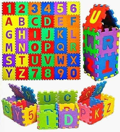 ABCD 123 Alphabet Kids Eva Foam Puzzle 36 Pcs Play Mats Mat Toys Games 3+ Age Above Baby Boys & Girls