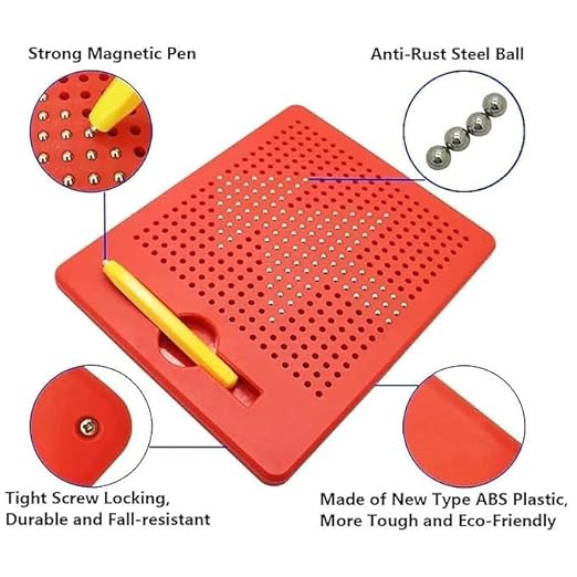 Magnetic Drawing Board, Educational Writing Tablet with Stylus, Black