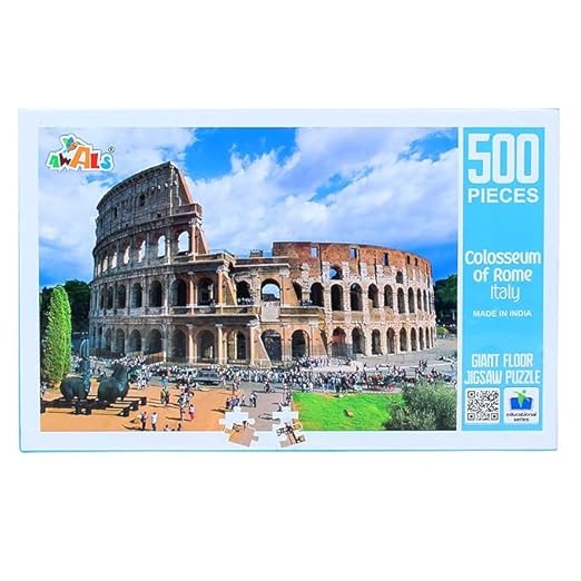 Rome Colosseum Jigsaw Puzzle, 500 Pieces, Famous Italian Landmark