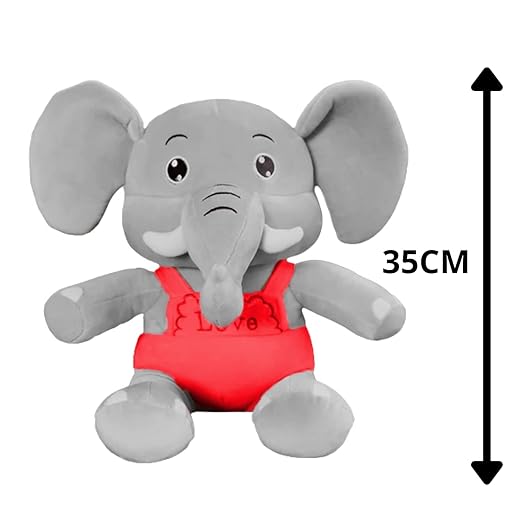 Sitting Elephant Soft Toy | Valentine Day Gift for Him & Her | - 30 cm Plush Companion for Cuddling and Decor - Perfect for Kids and Home Decoration