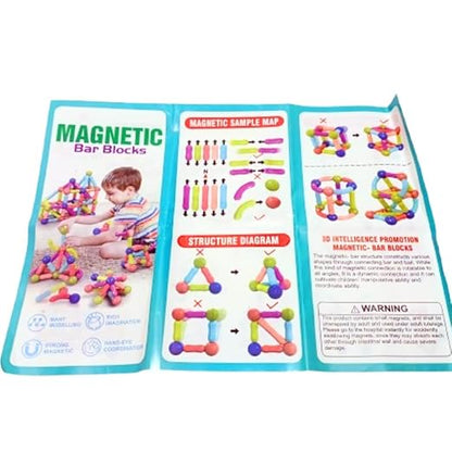 Magnetic Building Blocks| Educational Constructing &Learning Blocks| Bar Blocks Gift for Kids |25 pcs bar Blocks|3+ Years