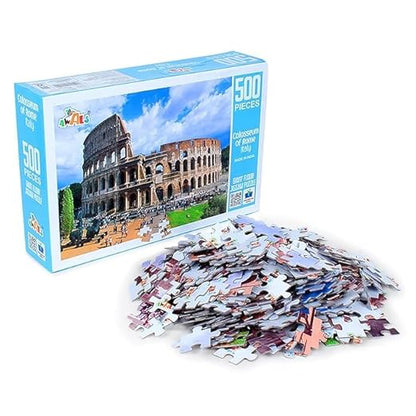 Rome Colosseum Jigsaw Puzzle, 500 Pieces, Famous Italian Landmark
