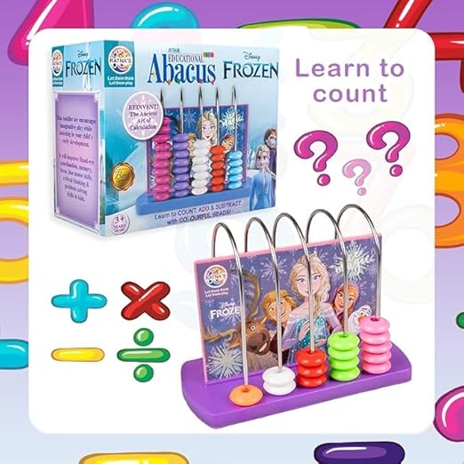 Educational Abacus, Colourful Counting Beads, Learning Toy for Kids 3+ Years