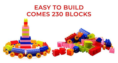 Junior Builders Building Blocks Set-3, Building Blocks for Kids, Block Game for Kids - 230 Pieces