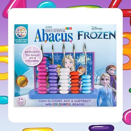 Educational Abacus, Colourful Counting Beads, Learning Toy for Kids 3+ Years