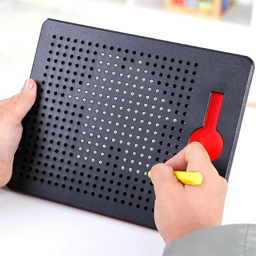 Magnetic Drawing Board, Educational Writing Tablet with Stylus, Black