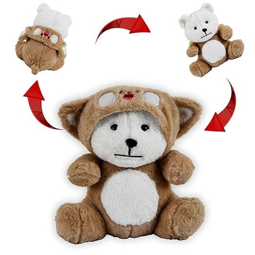 Hooded Teddy Bear 50 cm (Brown) - Soft Plush Stuffed Toy for Baby Girls, Boys, and Kids - Huggable Valentine Day Gift for Girlfriend, Baby, Kids' Birthday | Soft Toys for Toddlers