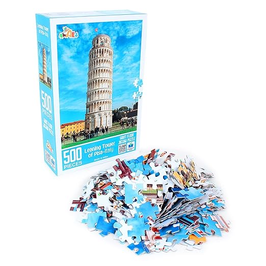 Leaning Tower of Pisa Italy Jigsaw Puzzle, 500 Pieces, Giant Floor Puzzle, Family Game