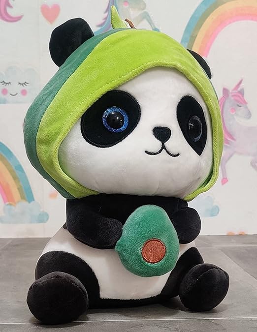 Avocado Panda Soft Toy | Valentine Day Gift for Him & Her | 30 cm - Cute Stuffed Animal for Kids - Adorable Plush Toy for Boys & Girls - Ideal Gift for Birthdays