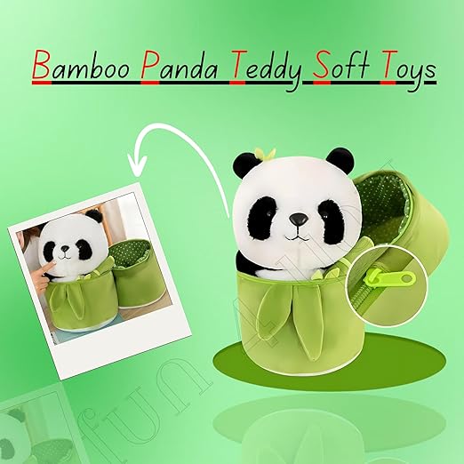 Adorable Bamboo Panda Stuffed Toy & Soft Cute Dolls | Soft Plushies Soft Dolls for Baby Girls, Ideal Toddler Gifts | Fun & Cute Toys | Cuddly Plush Soft Teddy Bear for Kid (40 CM)